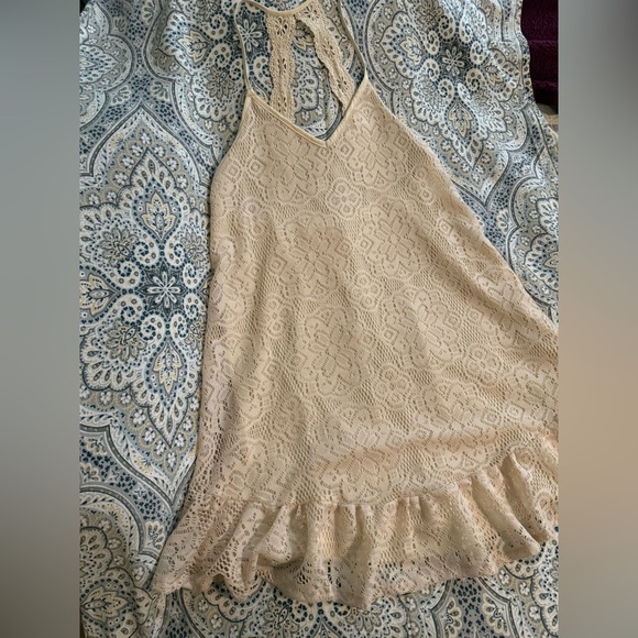 Umgee- Fully Lined Cream Lace Mini Dress, Sz Small, EUC! - Picture 7 of 13
